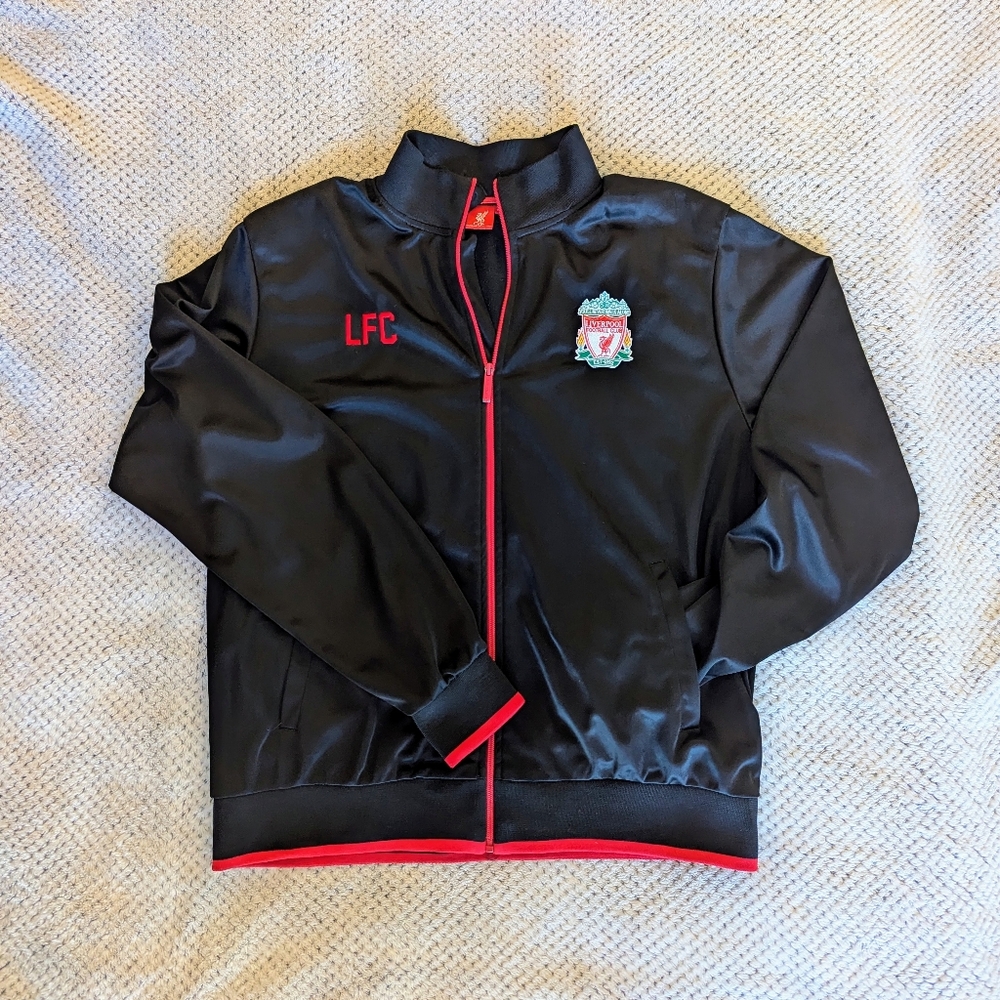 Liverpool FC Black & Red Track Jacket | Men’s 2XL | Fits Like L/XL